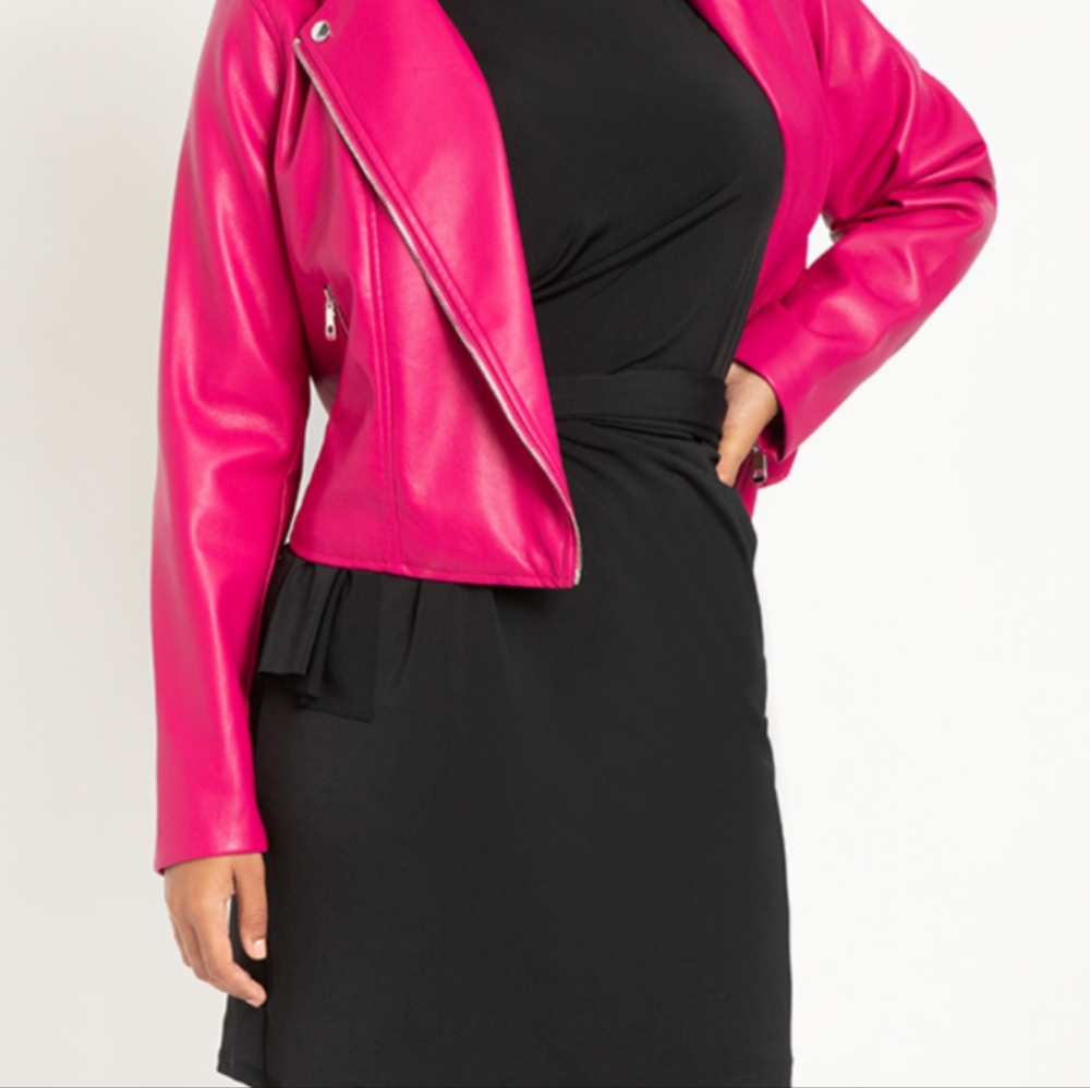 Eloquii Vegan Moto Jacket 26/28 NWOT